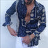 Spring And Autumn Fashion Printed Casual Shirt
